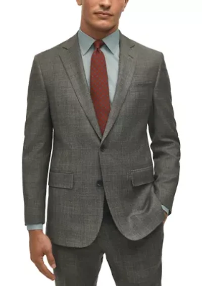 Plaid Wool Stretch Classic Fit Suit Jacket