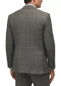 Plaid Wool Stretch Classic Fit Suit Jacket