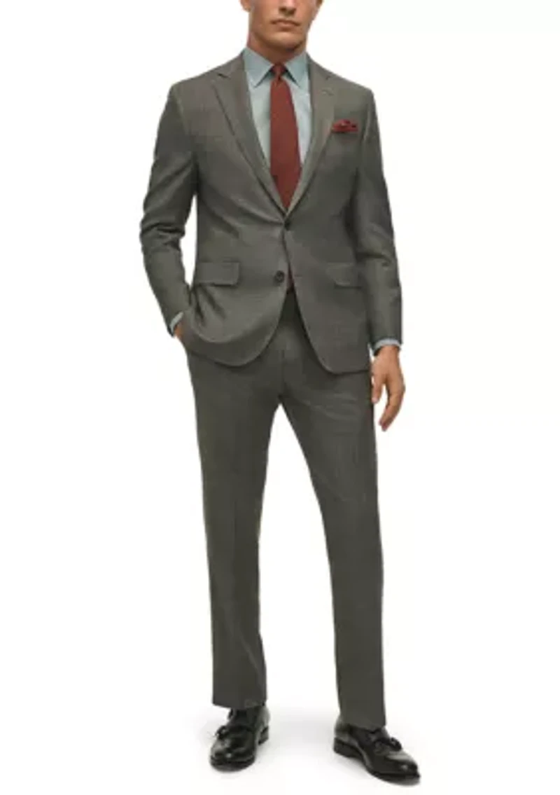 Plaid Wool Stretch Classic Fit Suit Jacket