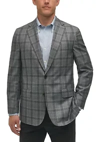Plaid Wool Stretch Classic Fit Sportcoat