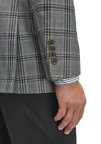 Plaid Wool Stretch Classic Fit Sportcoat