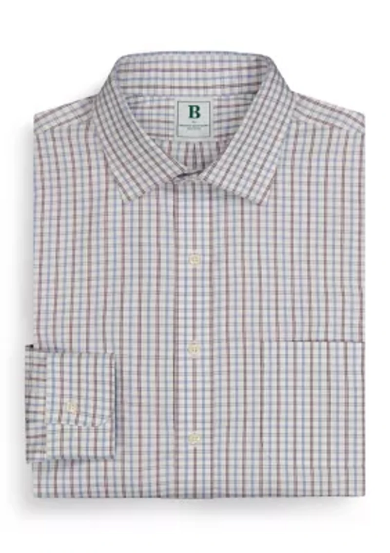 Regular Fit Non-Iron Windowpane Dress Shirt