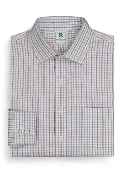 Regular Fit Non-Iron Windowpane Dress Shirt