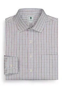 Regular Fit Non-Iron Windowpane Dress Shirt