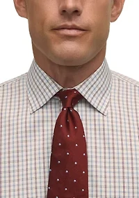 Regular Fit Non-Iron Windowpane Dress Shirt
