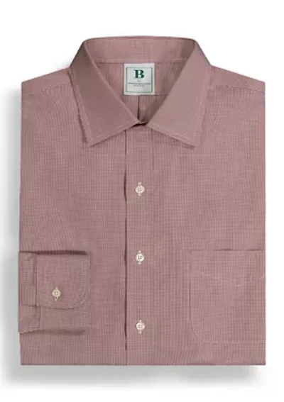 Regular Fit Non-Iron Micro-Houndstooth Dress Shirt