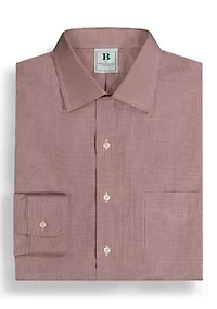 Regular Fit Non-Iron Micro-Houndstooth Dress Shirt