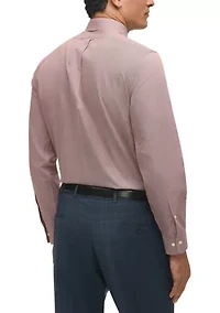 Regular Fit Non-Iron Micro-Houndstooth Dress Shirt