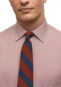 Regular Fit Non-Iron Micro-Houndstooth Dress Shirt