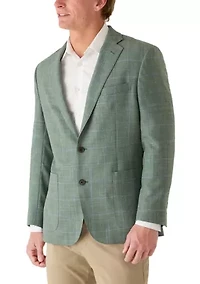 Men's Hopsack Wool Linen Classic Fit Sportcoat