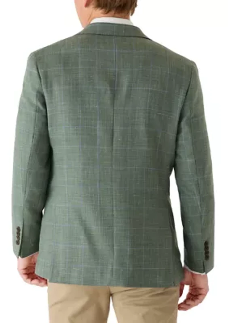 Men's Hopsack Wool Linen Classic Fit Sportcoat