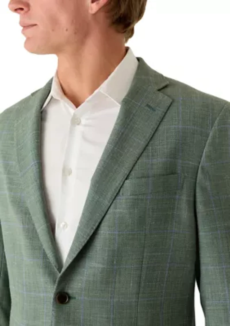 Men's Hopsack Wool Linen Classic Fit Sportcoat
