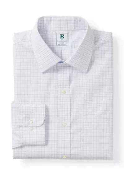 Men's Tattersal Broadcloth Spread Collar Shirt