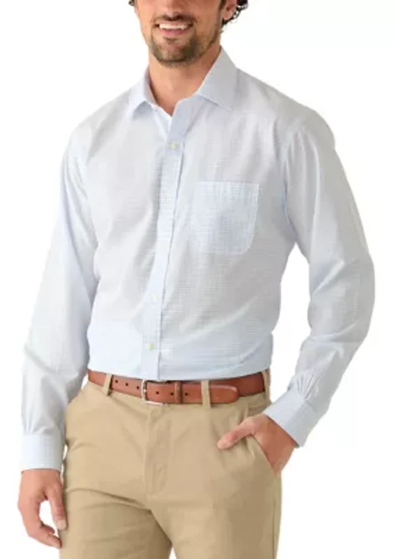 Men's Tattersal Broadcloth Spread Collar Shirt