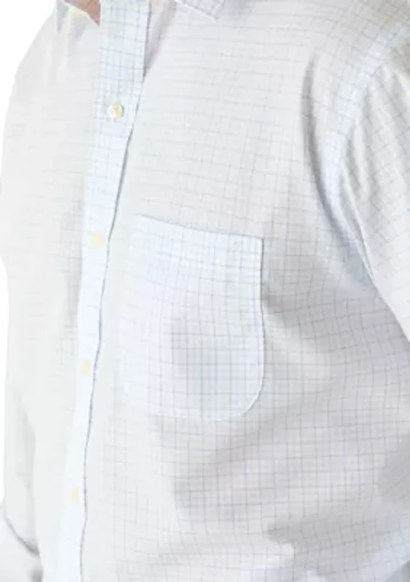 Men's Tattersal Broadcloth Spread Collar Shirt