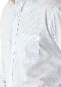 Men's Tattersal Broadcloth Spread Collar Shirt