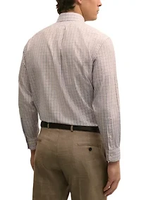 Men's Tattersal Checkered Button Down Shirt