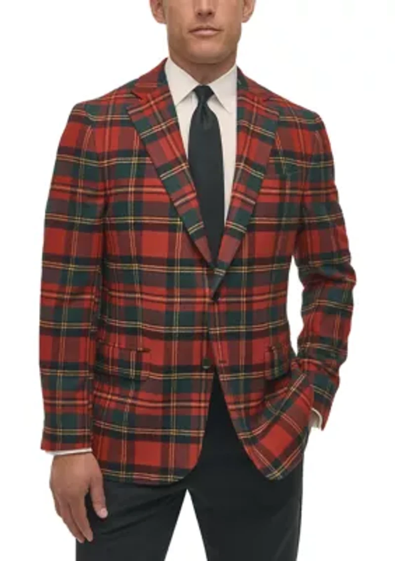 Tartan Wool Stretch Classic Fit Sportcoat