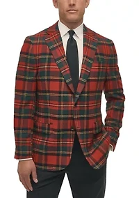 Tartan Wool Stretch Classic Fit Sportcoat