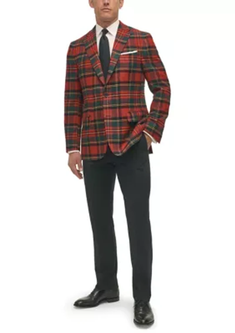 Tartan Wool Stretch Classic Fit Sportcoat
