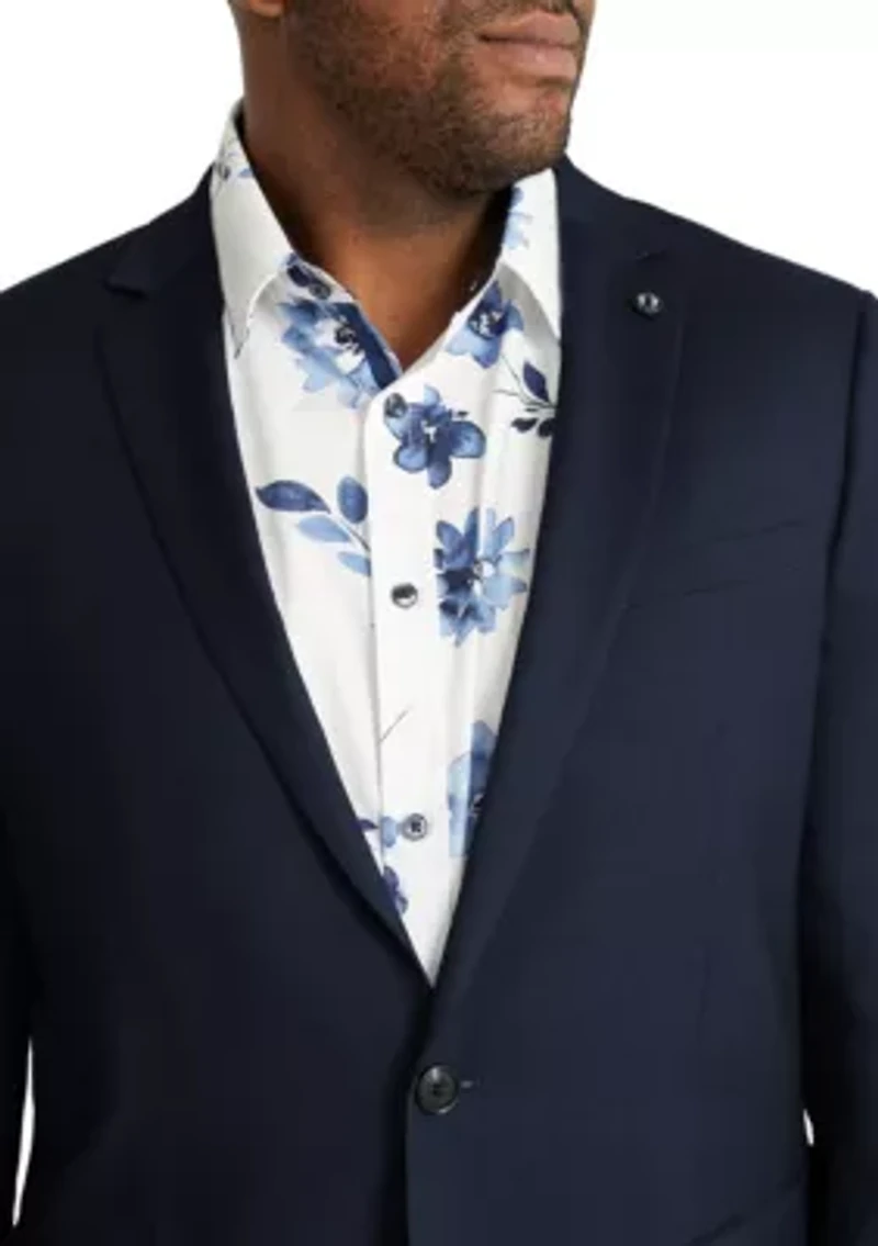 Big & Tall Diego Textured Stretch Suit Jacket
