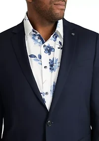 Big & Tall Diego Textured Stretch Suit Jacket