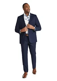 Big & Tall Diego Textured Stretch Suit Jacket