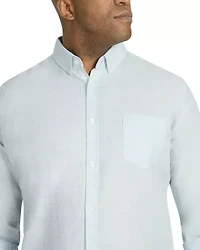 Big & Tall Serge Melange Linen Shirt