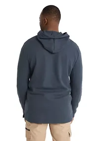 Big & Tall Waffle Hooded Long Sleeve Top