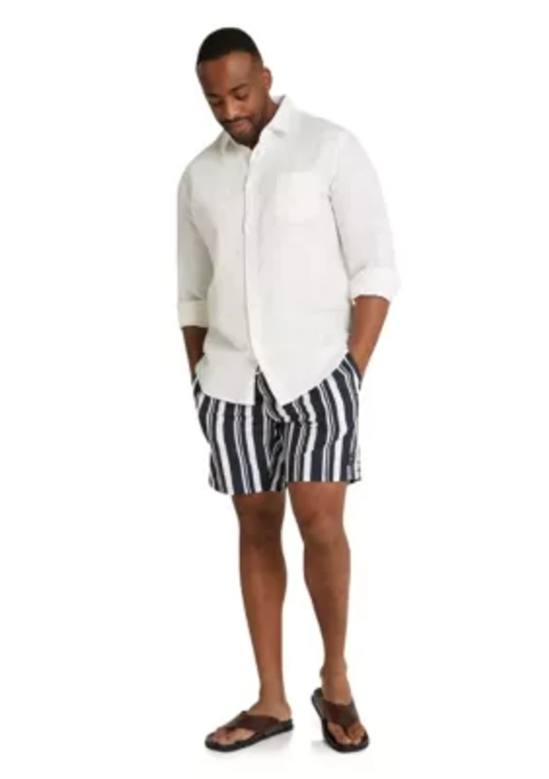 Big & Tall Cabana Stripe Swim Short