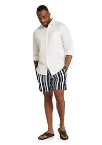 Big & Tall Cabana Stripe Swim Short
