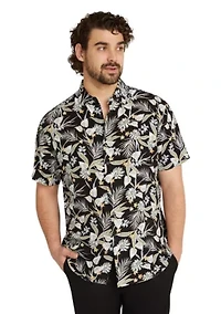 Big & Tall Tropics Print Shirt