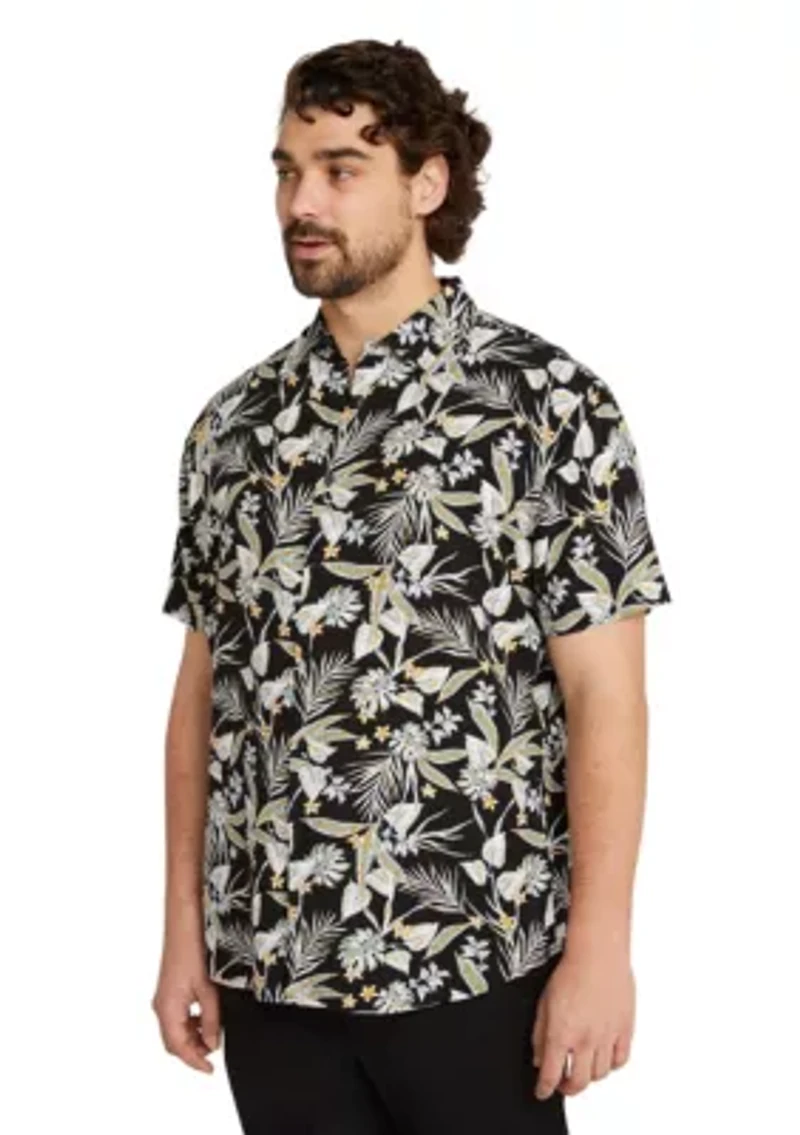 Big & Tall Tropics Print Shirt