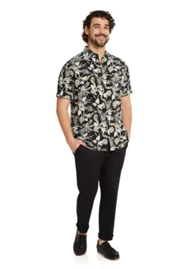 Big & Tall Tropics Print Shirt