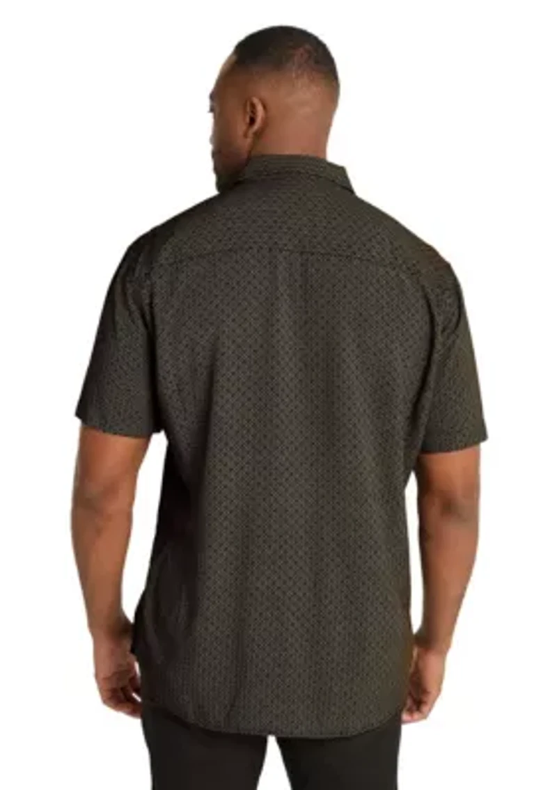 Big & Tall Flynn Geo Print Viscose Shirt