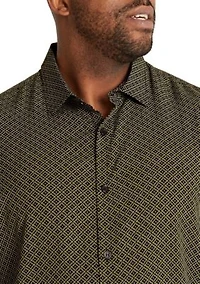 Big & Tall Flynn Geo Print Viscose Shirt