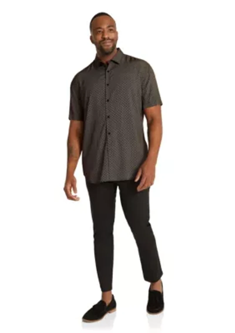 Big & Tall Flynn Geo Print Viscose Shirt