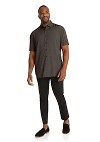 Big & Tall Flynn Geo Print Viscose Shirt