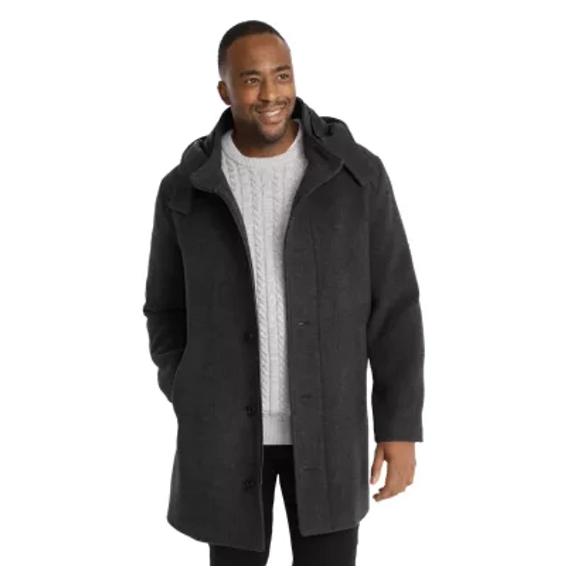 Big & Tall Evans Hood Overcoat