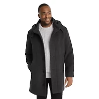 Big & Tall Evans Hood Overcoat