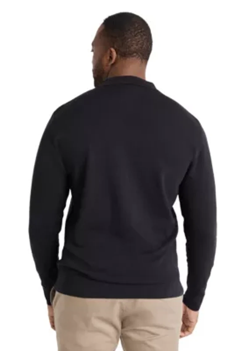 Big & Tall Braxton Splice Polo Sweater