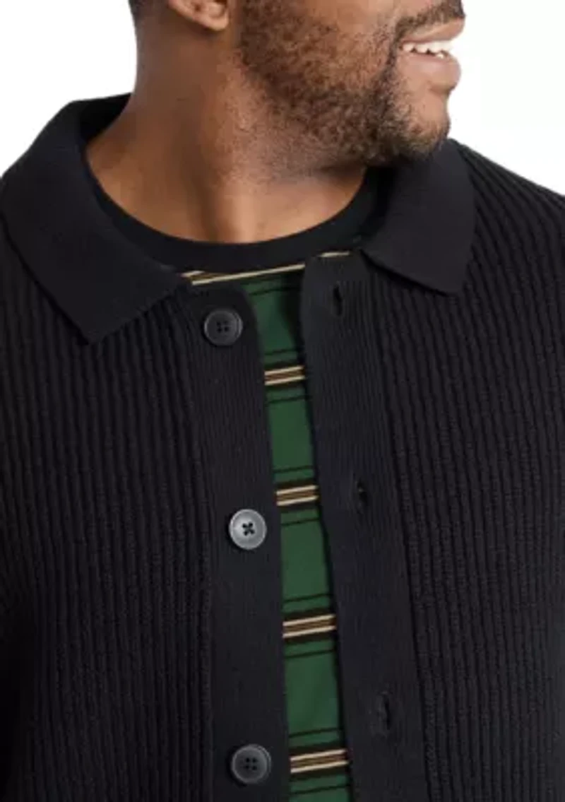 Big & Tall Sampson Chunky Rib Cardigan