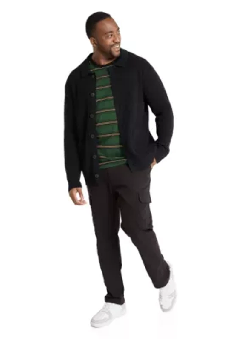 Big & Tall Sampson Chunky Rib Cardigan
