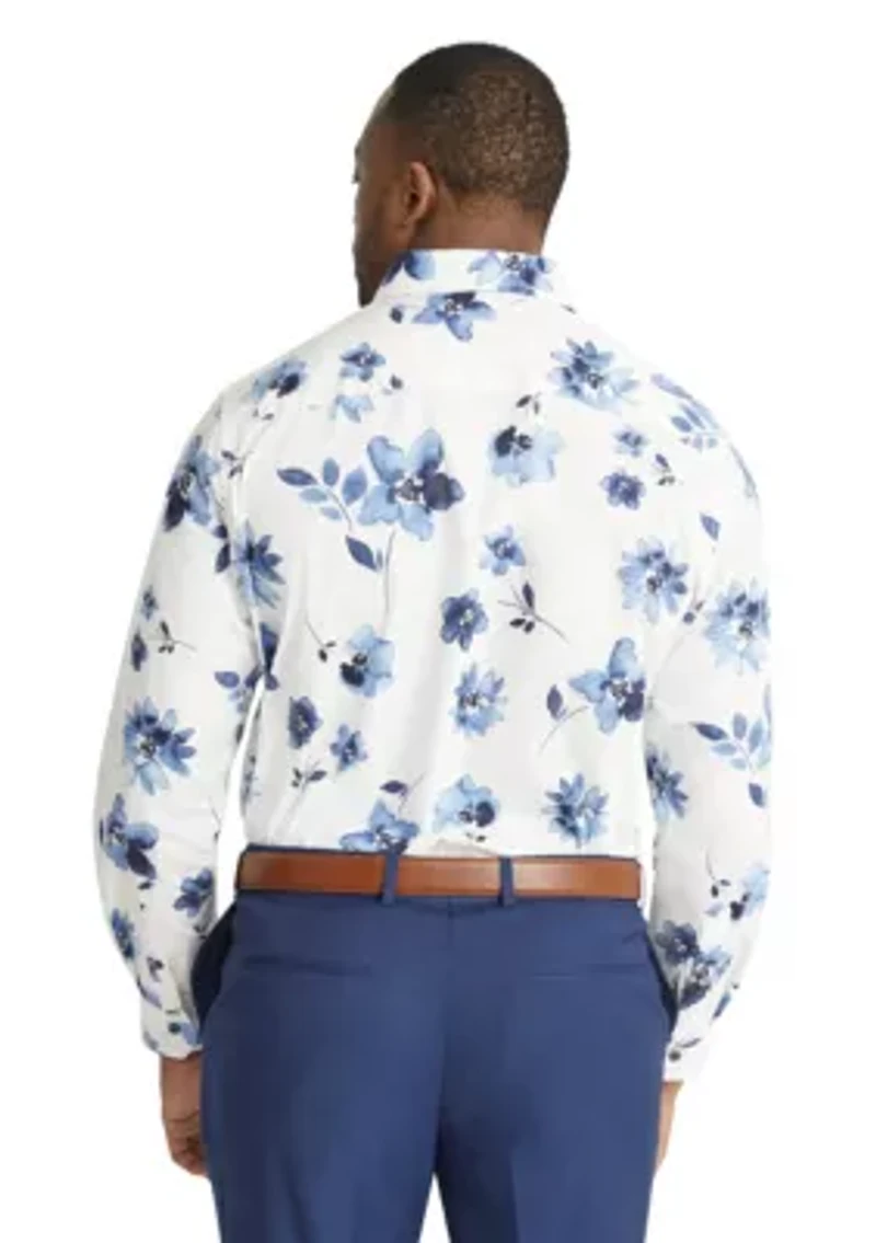 Big & Tall Camden Floral Print Stretch Shirt