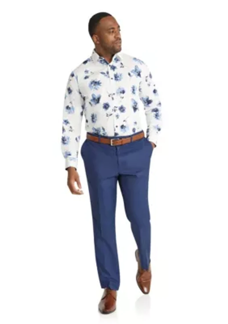Big & Tall Camden Floral Print Stretch Shirt