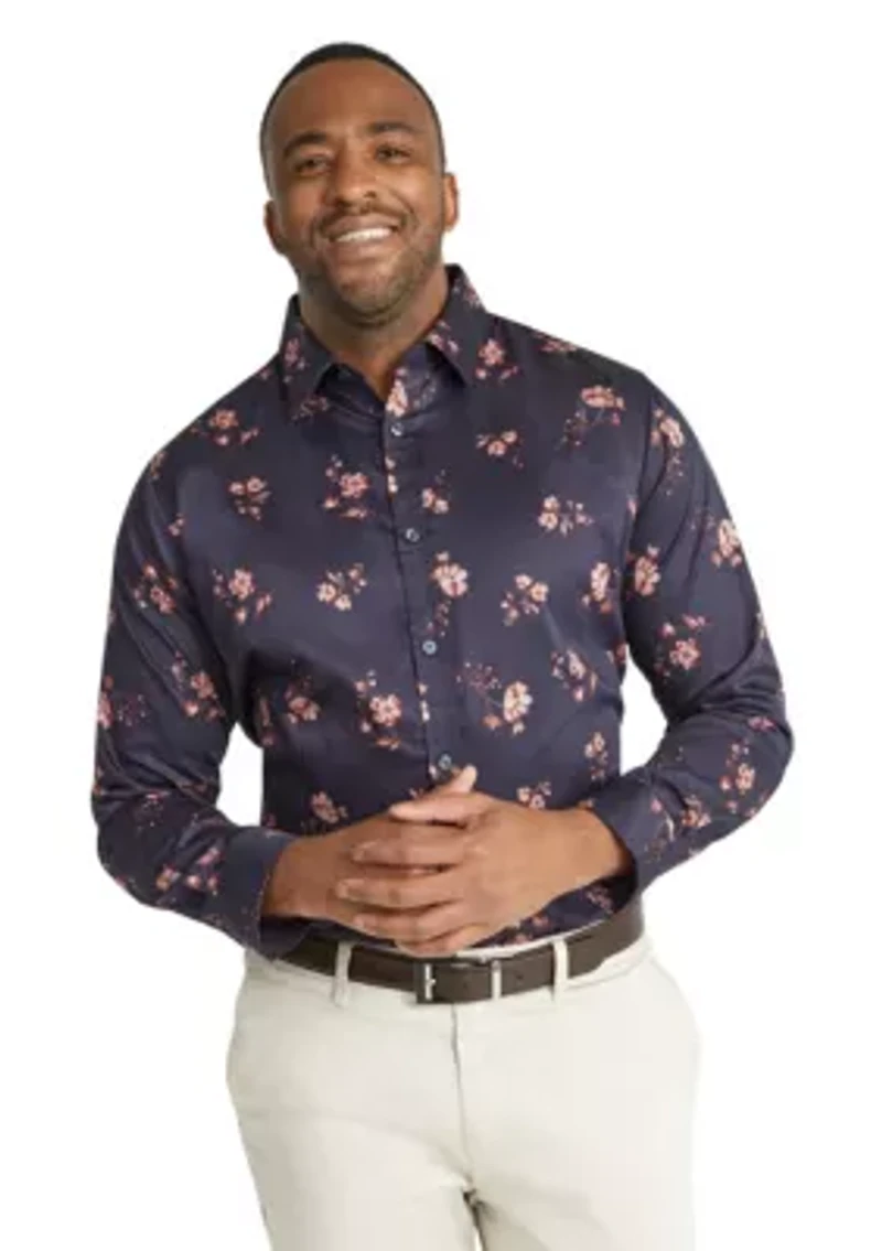 Big & Tall Clayton Floral Print Shirt