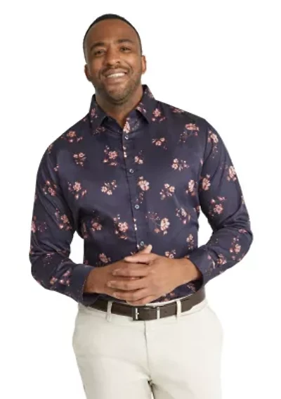 Big & Tall Clayton Floral Print Shirt