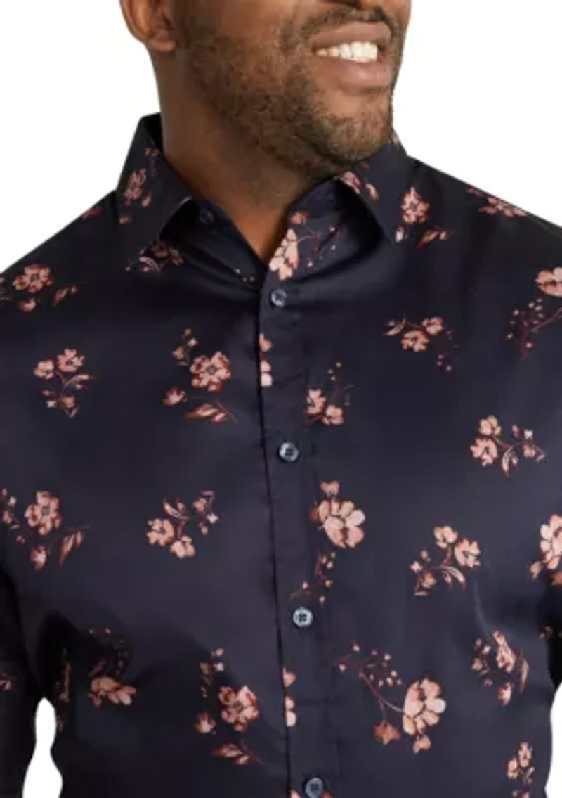Big & Tall Clayton Floral Print Shirt