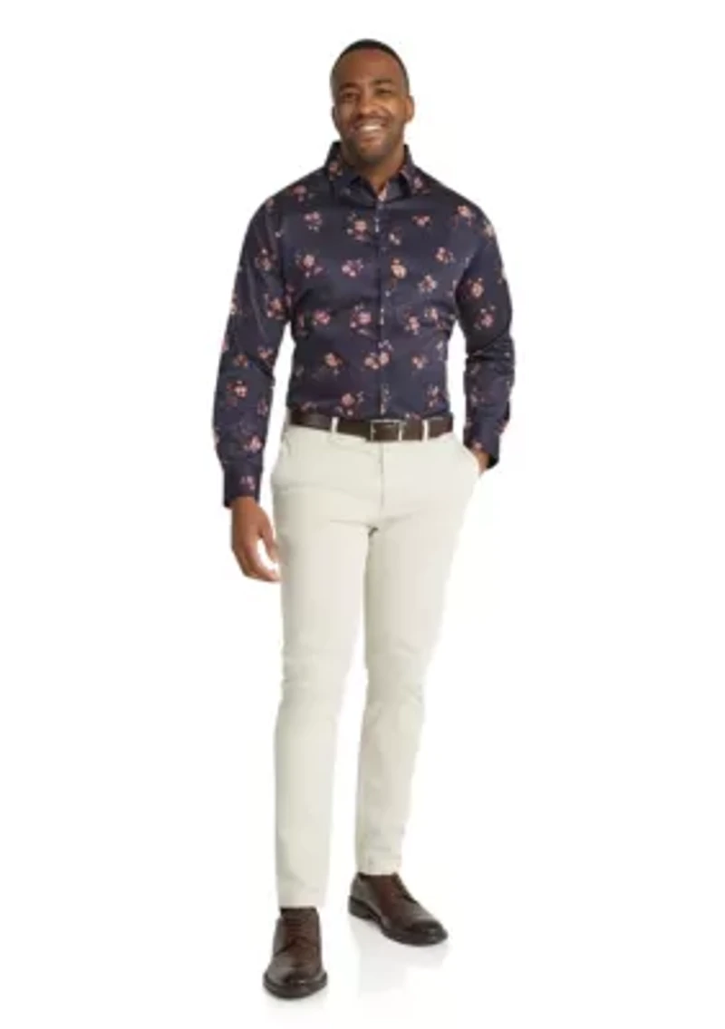 Big & Tall Clayton Floral Print Shirt