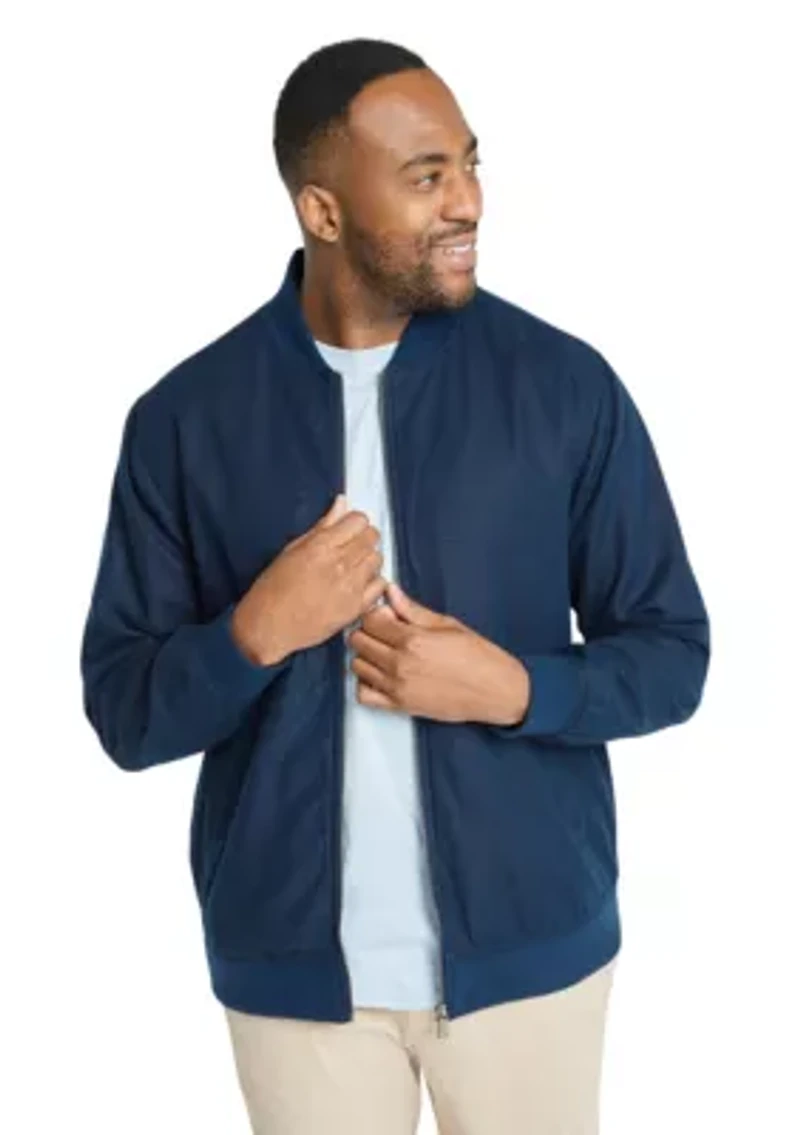 Big & Tall Johnny Bigg Mens Cullin Linen Bomber Jacket